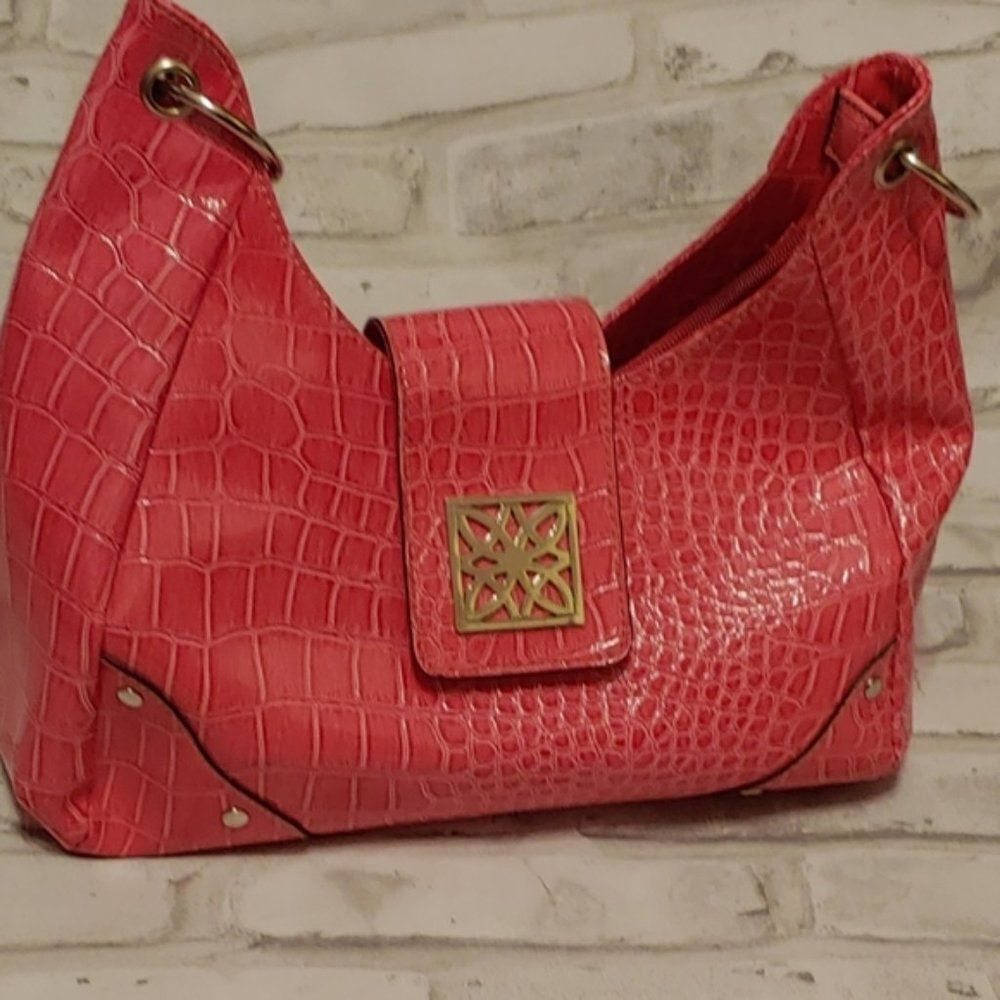 Pink Snake skin pattern purse